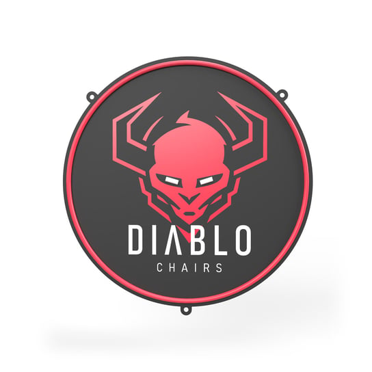 Neon Led Diablo Chairs Czarno-Czerwony Na Ścianę Z Nadrukiem Uv Dla Gracza Diablo Chairs