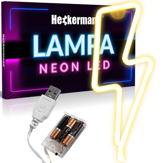 Neon LED Heckermann wiszący BŁYSKAWICA Inna marka