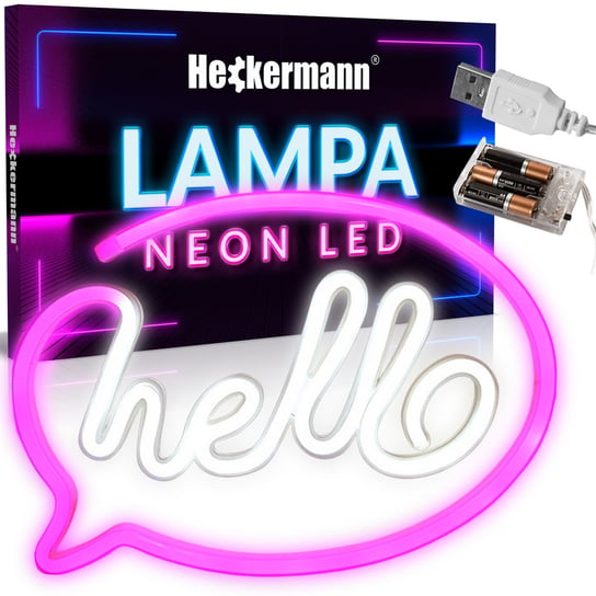 Neon Led Heckermann Wiszący Hello Heckermann