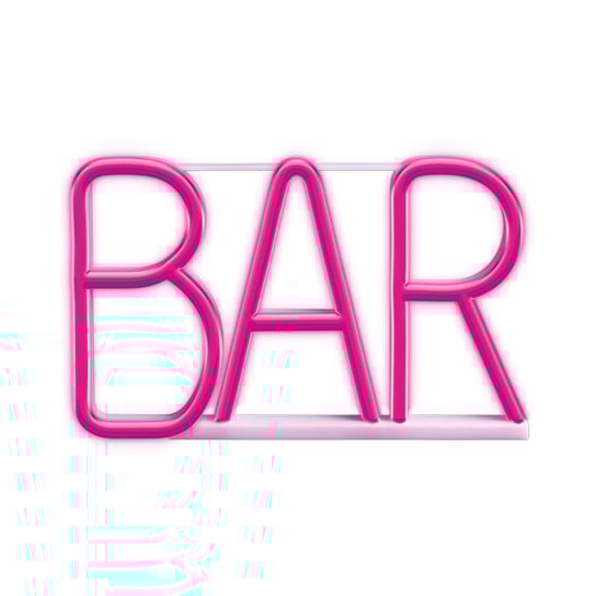 Neon LED, napis BAR, kolor różowy, baterie+ USB, Forever Light, FPNE24 Forever Light