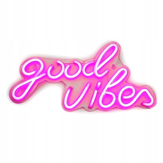 Neon na ścianę LED na USB GOOD VIBES lampka nocna dekoracja pokoju sypialni bez marki