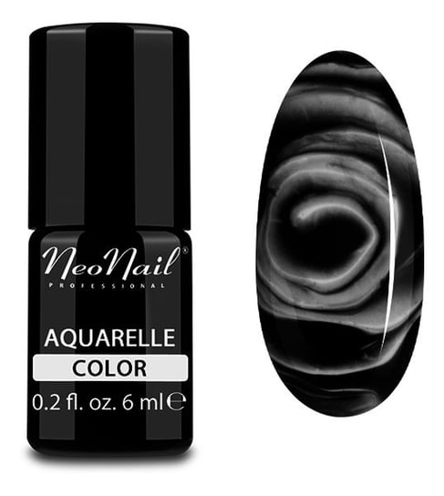 Neonail, Aquarelle, Lakier Hybrydowy, 5514-1 Black, 6 ml NEONAIL