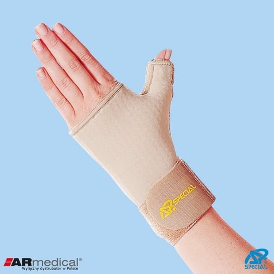 Neoprenowy stabilizator nadgarstka ze wzmocnieniem kciuka L ARmedical