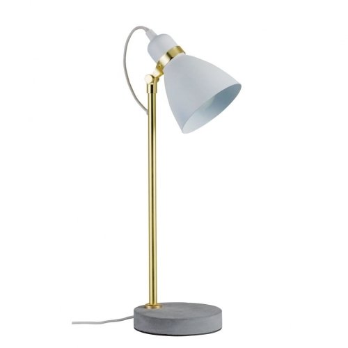 Neordic Orm Lampa stołowa max. 1x20W E27 230V Biały/Złoty Szary/Beton PAULMANN