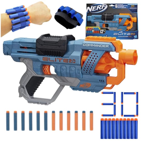 NERF ELITE 2.0 COMMANDER WYRZUTNIA + OPASKA MAGAZYNEK STRZAŁKI Nerf