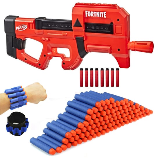 Nerf Fortnite Compact SMG czerwony F4106 + 50 strzałek + opaska - Nerf ...