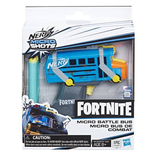 NERF, Fortnite, Microshots, wyrzutnia Micro Battle Bus, E6741/E6752 Nerf