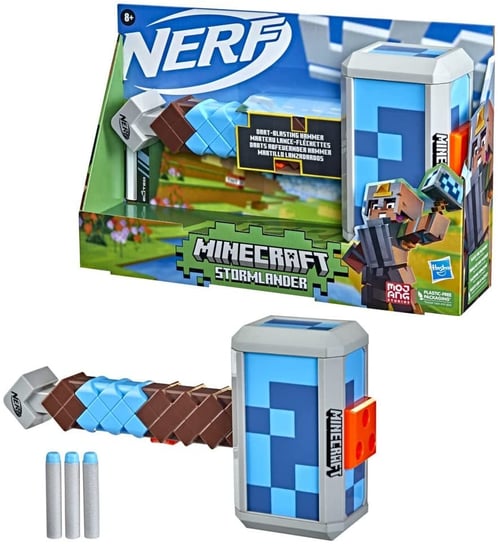 NERF, Minecraft, trzy naboje, Stormlander Nerf