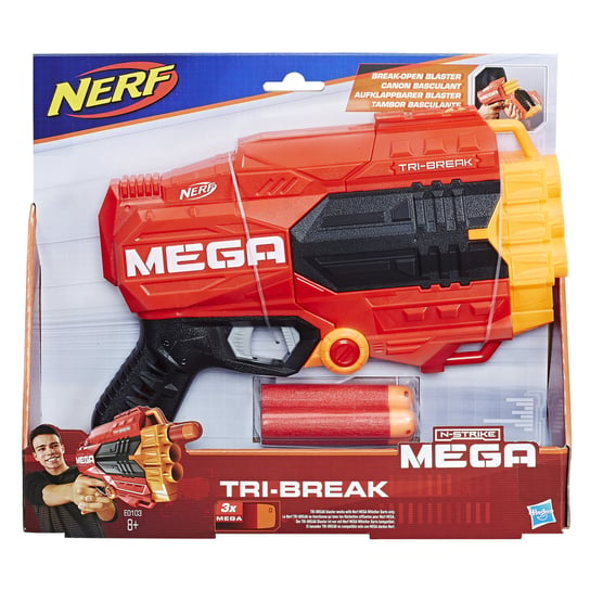 NERF, N-Strike, wyrzutnia, Mega Tri-break, E0103 Nerf