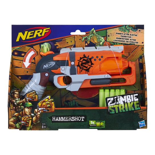NERF, Strike, miotacz, Zombie Hammershot Nerf