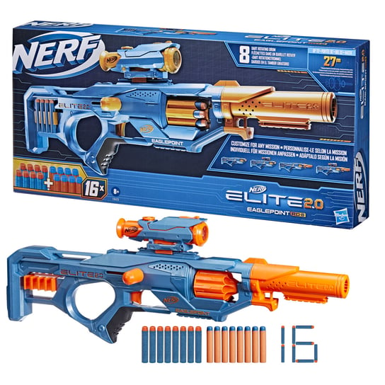Nerf, wyrzutnia Elite 2.0 Eaglepoint Rd-8 + 16 strzałek, F0423 Nerf
