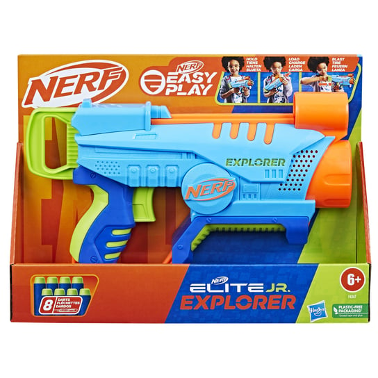 Nerf, wyrzutnia Elite Junior Explorer + 8 strzałek, F6367 Nerf