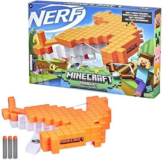Nerf x Minecraft, wyrzutnia Pillager's Crossbow + 3 strzałki, F4415 Nerf