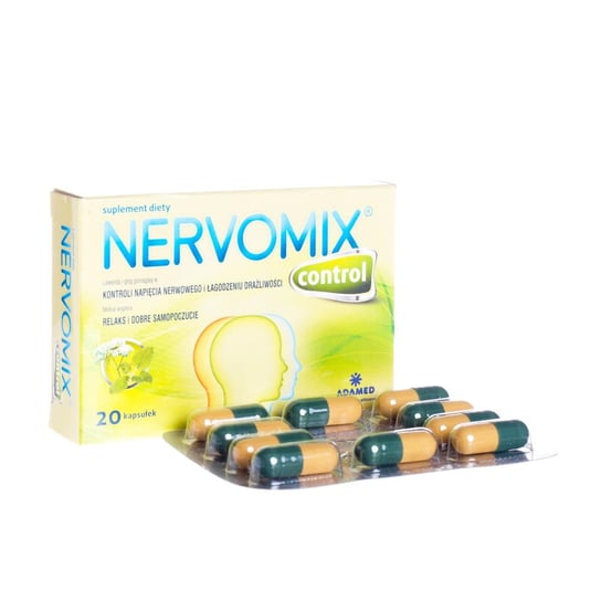 Nervomix Control - 20 kapsułek z lawendą, głogiem i melisą Adamed