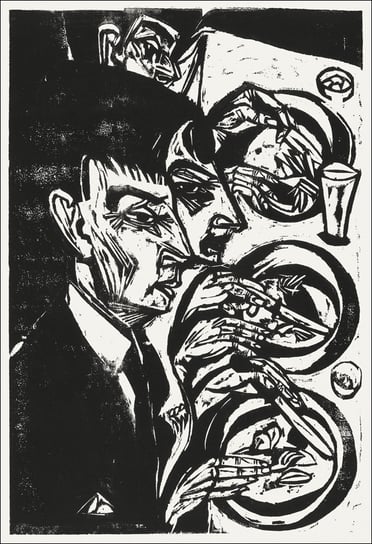 Nervous People at Dinner, Ernst Ludwig Kirchner - plakat 42x59,4 cm Galeria Plakatu