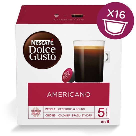 Nescafe, kawa kapsułki Dolce Gusto Americano, 16 kapsułek Nescafe Dolce Gusto