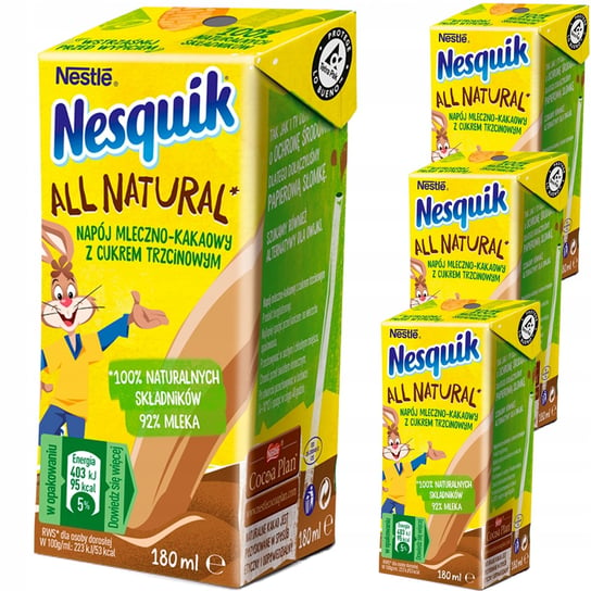 Nesquik Napój kakao dla dzieci przekąska 4x 180 ml Nestle