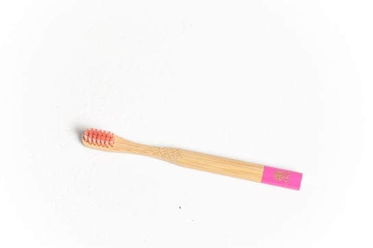 Nested, Bambusowa szczoteczka do zębów dla dzieci, Różowy Nested