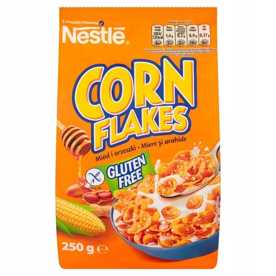 Nestle Corn Flakes płatki z miodem orzeszkami 250g Nestle