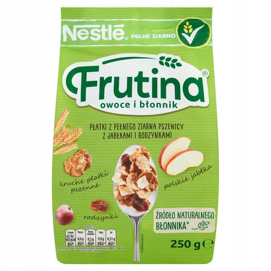 Nestle Frutina Płatki z jabłkami i rodzynkami 250g Inna marka