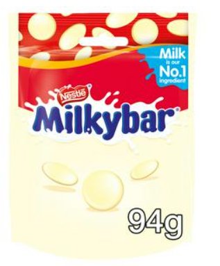 Nestle-Gigantyczne guziki z białej czekolady Milkybar 94g Nestle