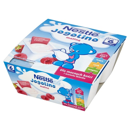 Nestle, Jogurcik malina, 4x100 g, 6m+ Nestle