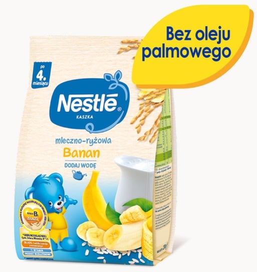 Nestle, Kaszka mleczno-ryżowa banan dla niemowląt po 4 miesiącu, 230 g Nestle