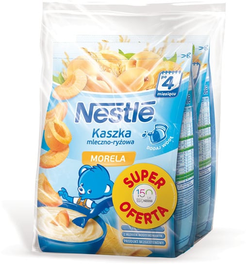 Nestlé, Kaszka mleczno-ryżowa, morela, 2x230 g Nestle