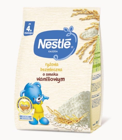 Nestle, Kaszka ryżowa o smaku waniliowym dla niemowląt po 4 miesiącu, 180 g Nestle