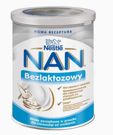 Nestle, Nan Expert Bezlaktozowy, Mleko początkowe dla niemowląt od urodzenia, 400 g NAN