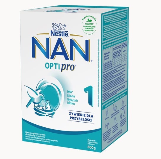 Nestle, Nan Optipro 1, Mleko początkowe dla niemowląt od urodzenia, 800g NAN