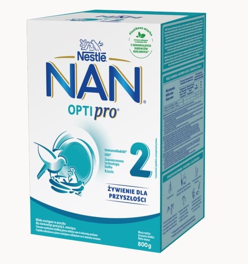 Nestle, Nan Optipro 2, Mleko następne dla niemowląt po 6 miesiącu, 800 g NAN