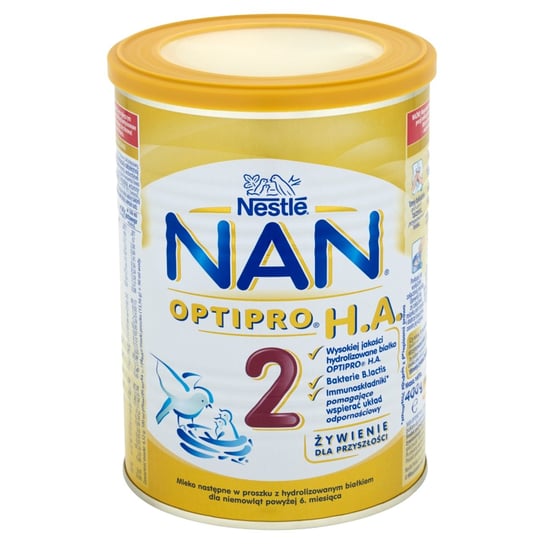 Nestle, Nan Optipro HA 2, Mleko modyfikowane dla niemowląt 6m+, 400 g Nestle