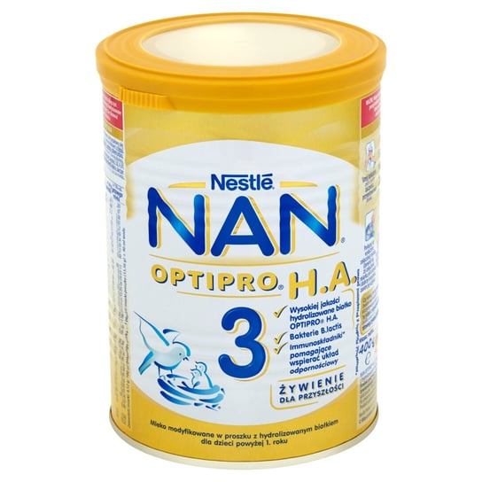 Nestle, Nan Optipro HA 3, Mleko modyfikowane dla niemowląt 1+, 400 g Nestle