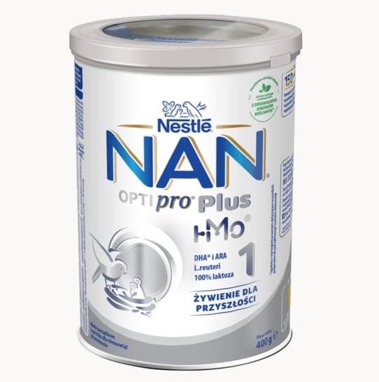 Nestle, Nan Optipro Plus 1 HM-O, Mleko początkowe dla niemowląt od urodzenia, 400 g NAN