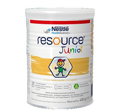 Nestle, Resource Junior preparat odżywczy w proszku dla dzieci po 1. roku życia smak waniliowy 400g Nestle