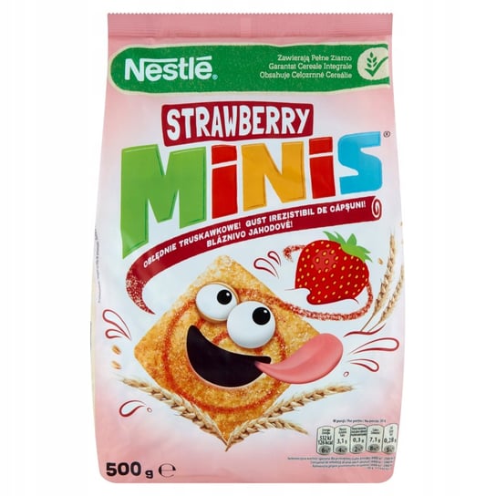 Nestle Strawberry Minis Płatki śniadaniowe 500 g Nestlé