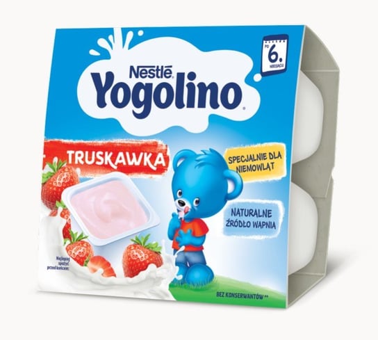Nestle Yogolino, Jogurcik truskawka dla niemowląt po 6 miesiącu, 400 g Nestle