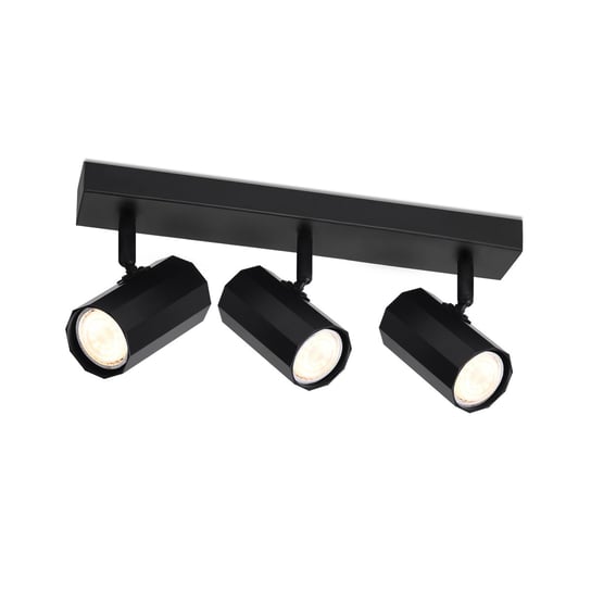 NETTLIFE Lampa sufitowa 3 punkty Metal MAX. 25W żarówki GU10 Czarny Retro Lampa salonowa vintage 350° obrót dla kuchni, jadalni NETTLIFE