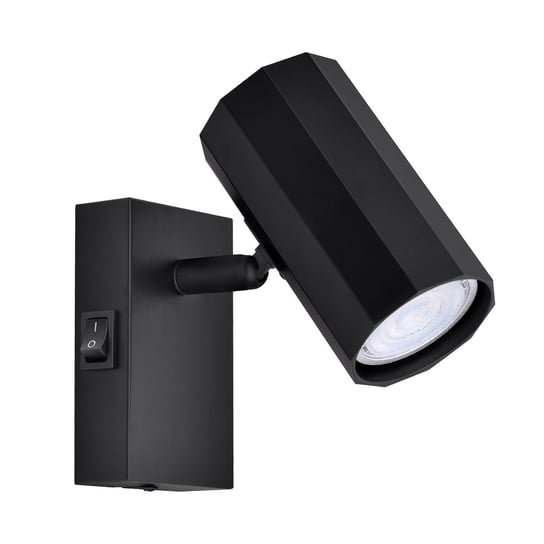 NETTLIFE Spot mural 1 flamme noir - Applique avec interrupteur métal GU10 Lampe de couloir orientable 350° MAX. 40W NETTLIFE