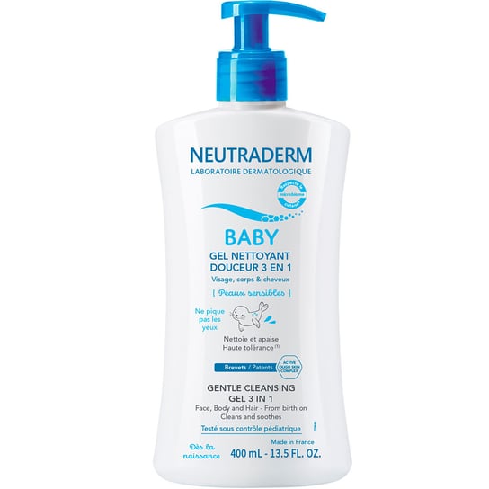 Neutraderm, Baby, Łagodny żel myjący 3w1, 400 ml Neutraderm