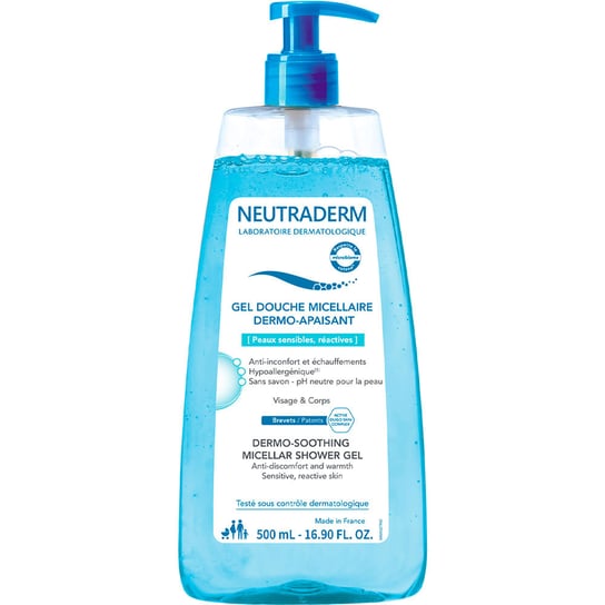 Neutraderm, Dermo, Łagodzący żel micelarny pod prysznic, 500 ml Neutraderm