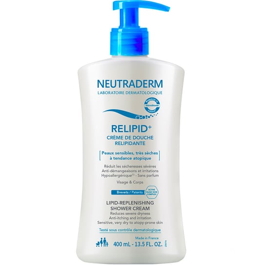 Neutraderm, Relipid+, Krem do mycia pod prysznic odbudowujący warstwę lipidową, 400 ml Neutraderm