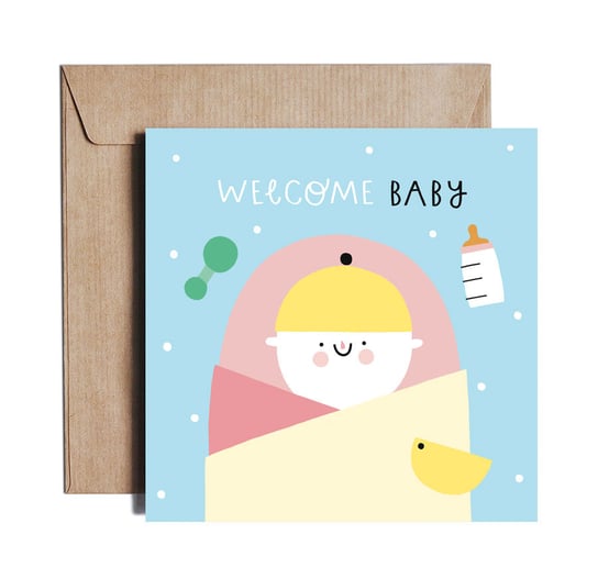 New Arrival Girl - Greeting card by PIESKOT Polish Design PIESKOT