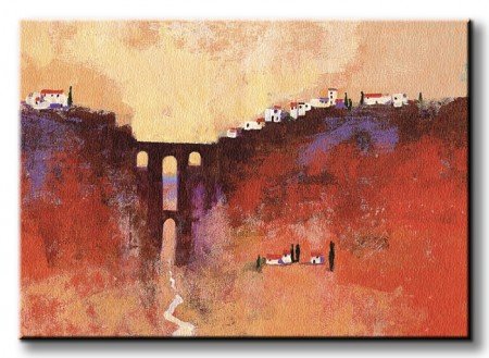 New Bridge, Ronda - Obraz na płótnie 120x90 cm Galeria Plakatu