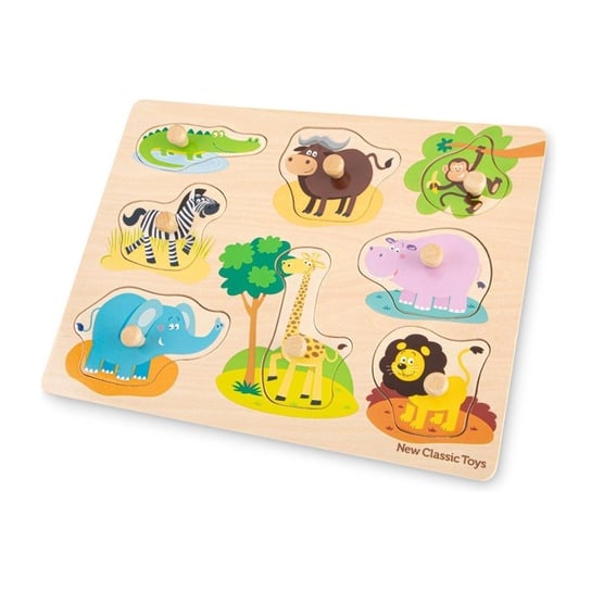 New Classic Toys - Drewniane Puzzle Safari (8 elementów) Forcetop
