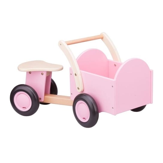 New Classic Toys - Drewniany rower cargo różowy New Classic Toys