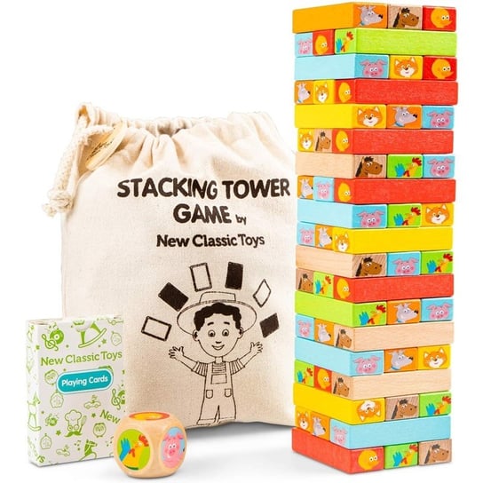 New Classic Toys - Wieża z drewnianych klocków Forcetop
