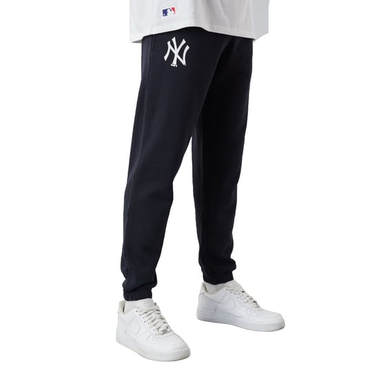 New Era MLB Team New York Yankees Logo Jogger 12893118, Mężczyzna, Spodnie, Granatowy New Era