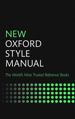 New Oxford Style Manual Oxford University Press
